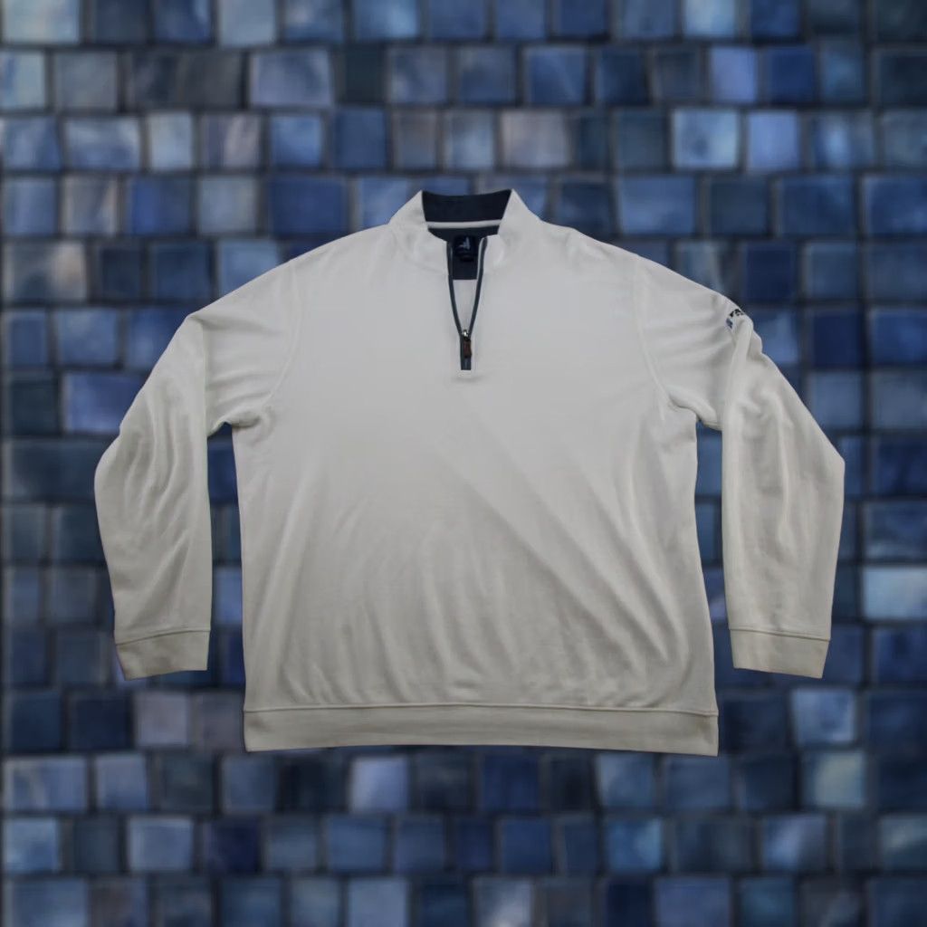 johnnie-O Johnnie O Sweater Mens XL White Pullover Knit 1/4 Zip Golf Lightweight Mock Neck Casual Outdoor Preppy Size US XL / EU 56 / 4 - 1 Thumbnail