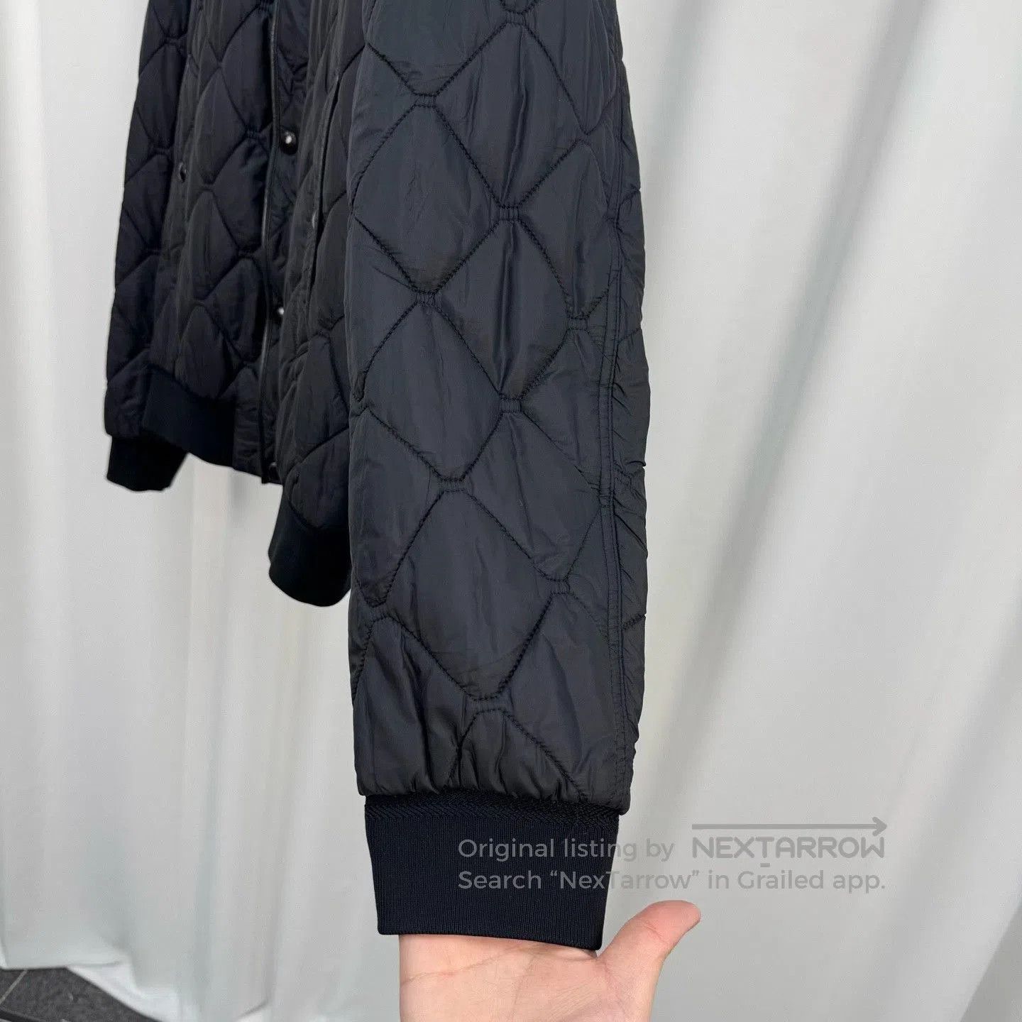 Burberry Burberry Black Quilted Diamond-Pattern Coat. Size US XXL / EU 58 / 5 - 4 Thumbnail