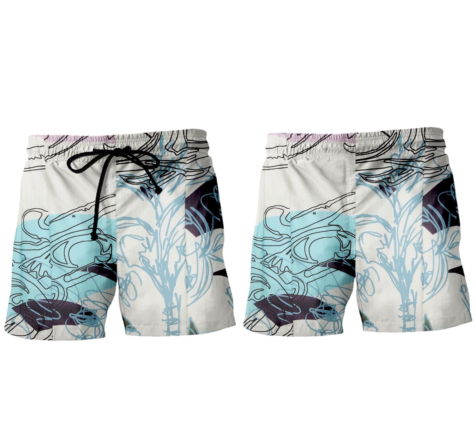 Designer Printed Bermuda Shorts Size US 29 - 3 Thumbnail