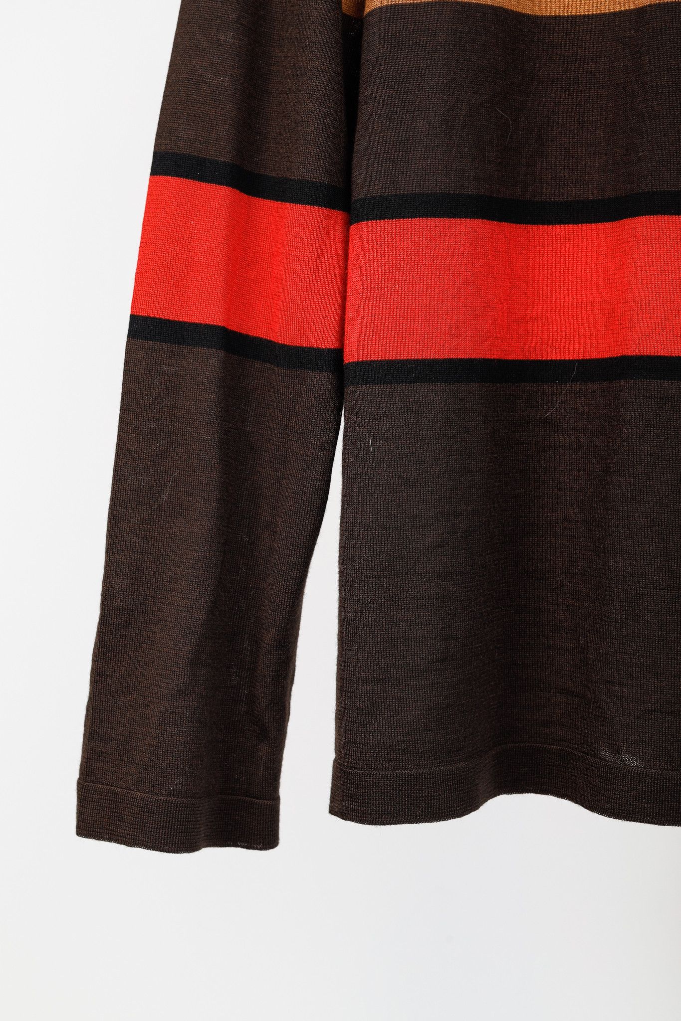 Akris Akris PF/13 Brown Striped Cashmere & Silk Sweater Size L / US 10 / IT 46 - 6 Thumbnail