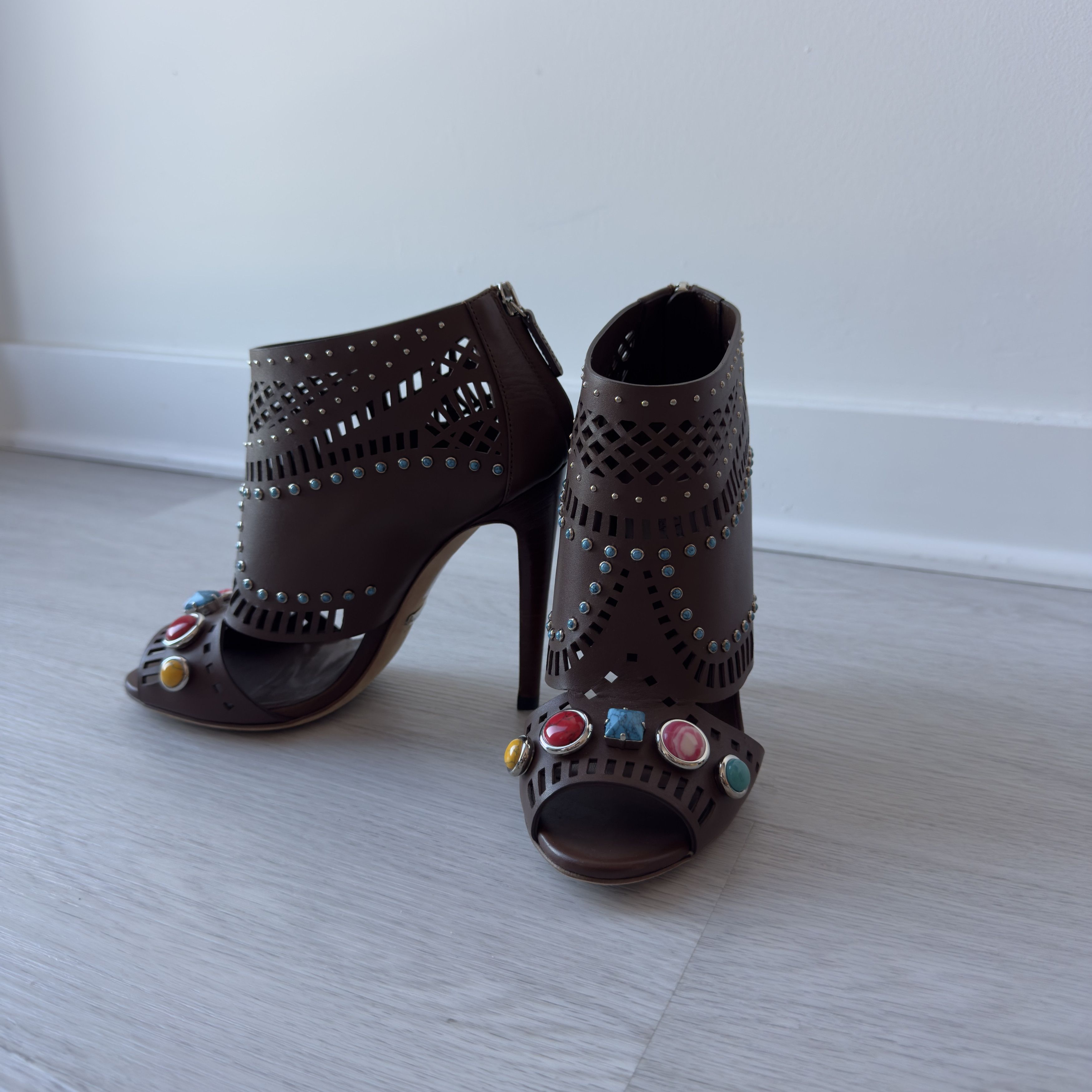 Gucci Gucci Lika Brown Ankle Boots Size US 5 / IT 35 - 9 Thumbnail