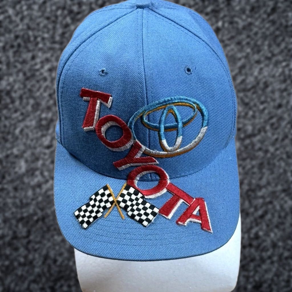 Vintage VINTAGE Toyota Racing Hat 90s Blue Wool Snapback Embroidered Rare Men One Size Hats Size ONE SIZE - 1 Thumbnail