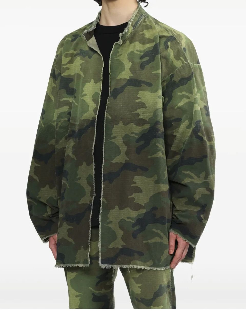 424 424 Camouflage Distressed Oversized Jacket Size US L / EU 52-54 / 3 - 14 Thumbnail