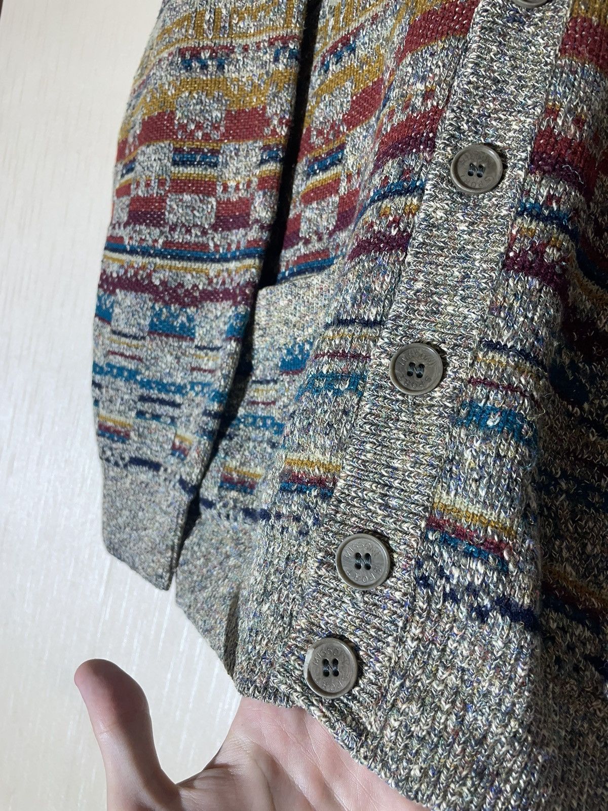 Missoni × Vintage Missoni Sport vintage wool cardigan Size US L / EU 52-54 / 3 - 8 Thumbnail