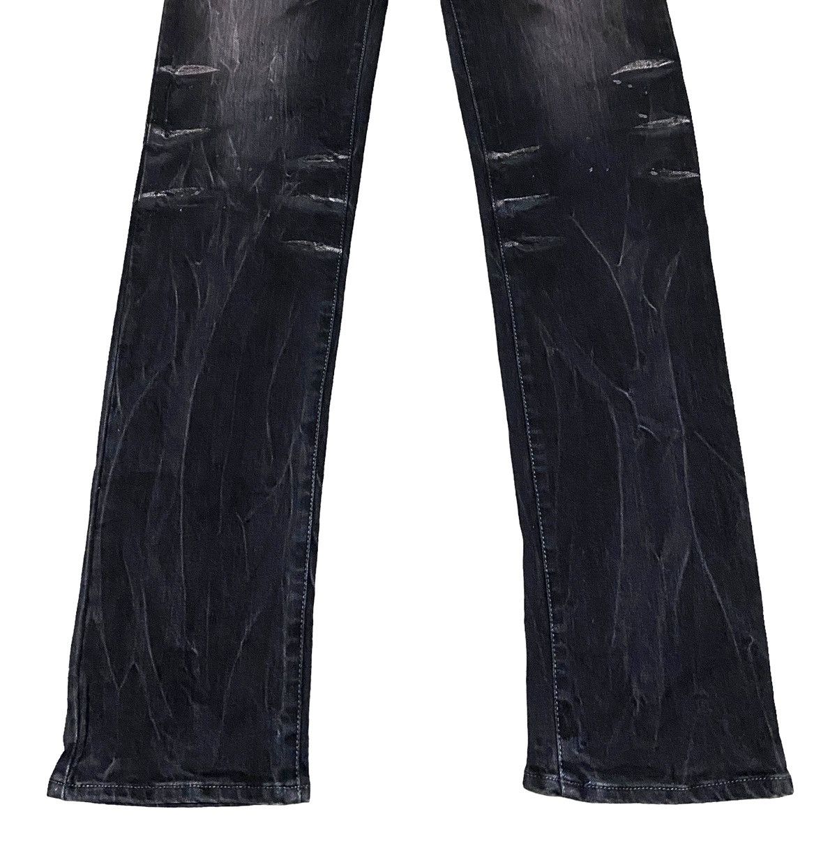 If Six Was Nine Very Rare Vintage Brand Semantic Design Waxed Jeans 1990s Size US 29 - 5 Thumbnail