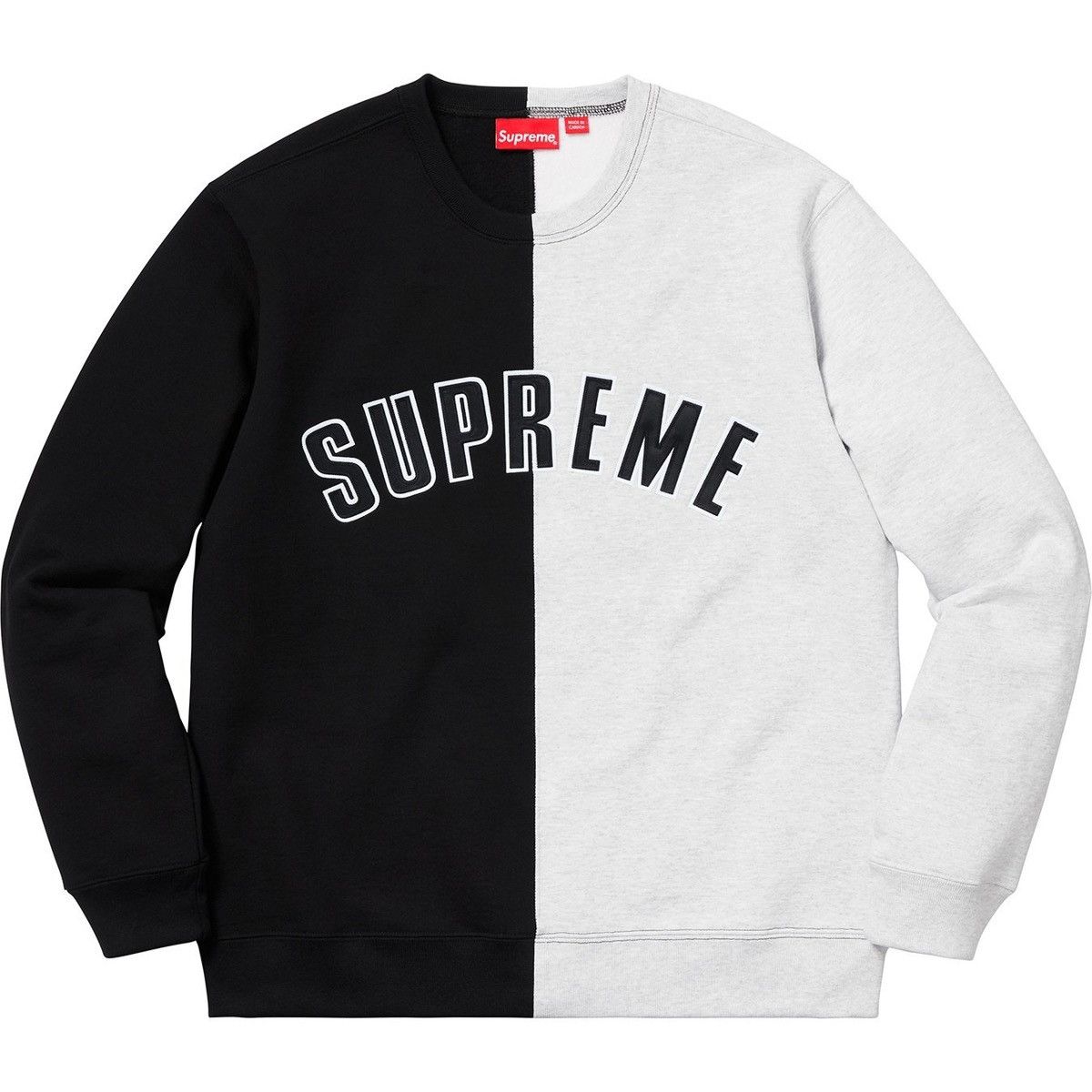 Supreme Supreme Split Two Tone Crewneck Sweatshirt size L Size US L / EU 52-54 / 3 - 9 Thumbnail