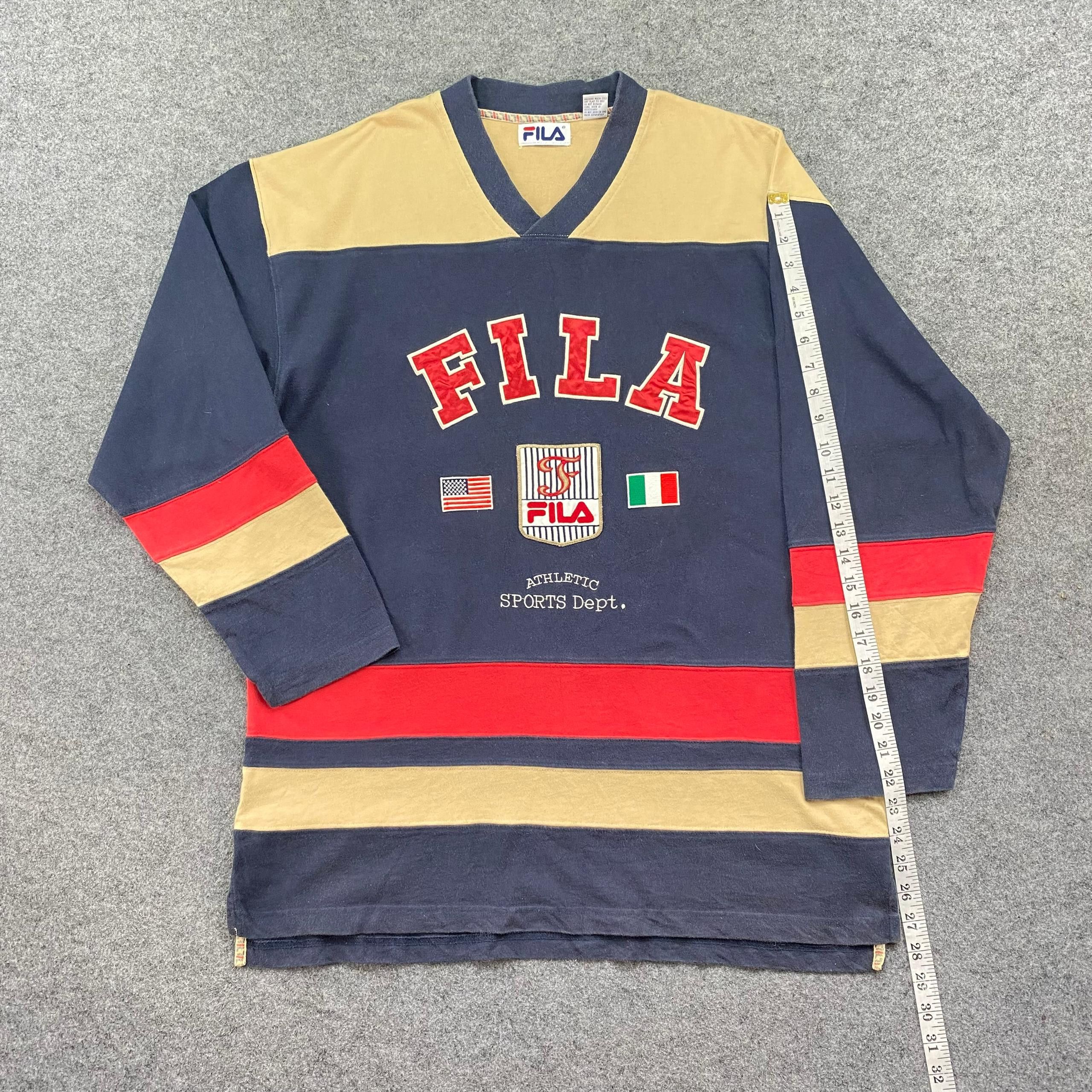 Fila Vintage Fila Athletic Sports Dept Long Sleeve Shirt Size US M / EU 48-50 / 2 - 3 Thumbnail