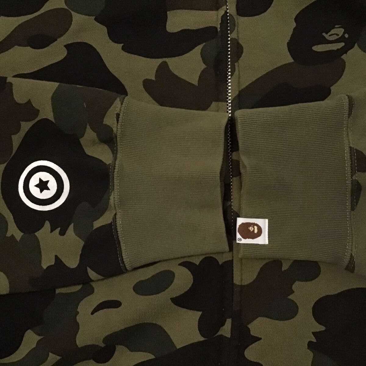 Bape BAPE 1st camo green shark full zip hoodie a bathing ape Size US XL / EU 56 / 4 - 6 Thumbnail