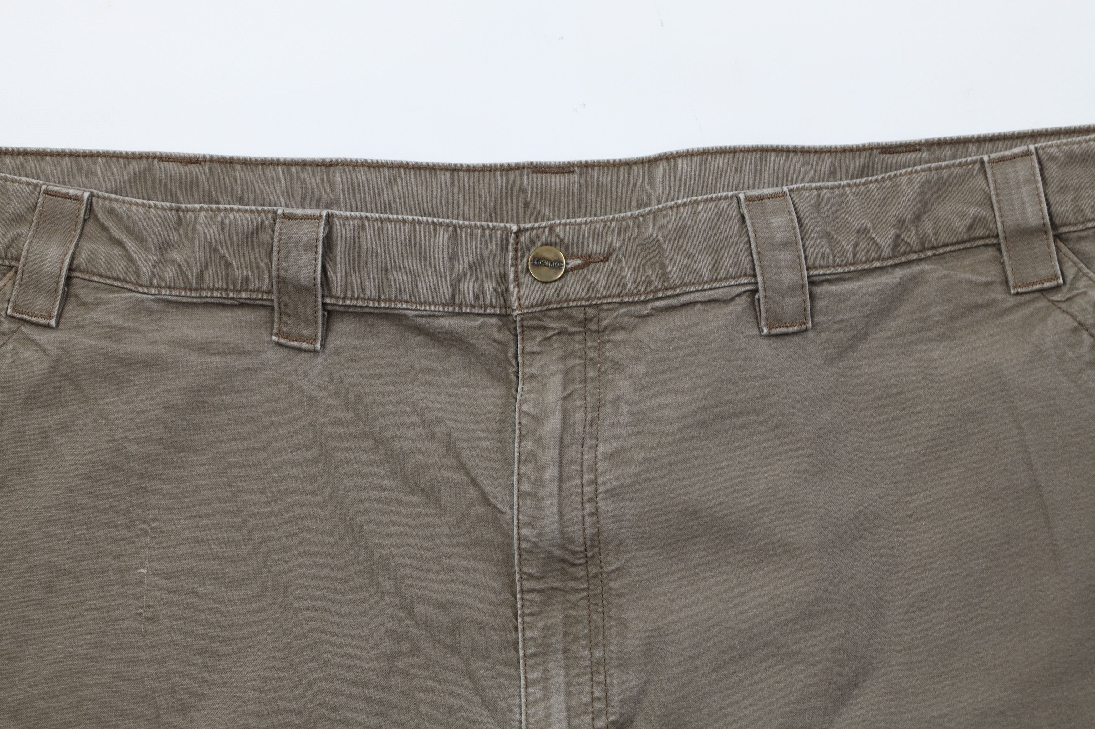 Carhartt Vintage Y2K Carhartt Relaxed Fit Dungaree Shorts Light Brown Size US 44 / EU 60 - 2 Thumbnail