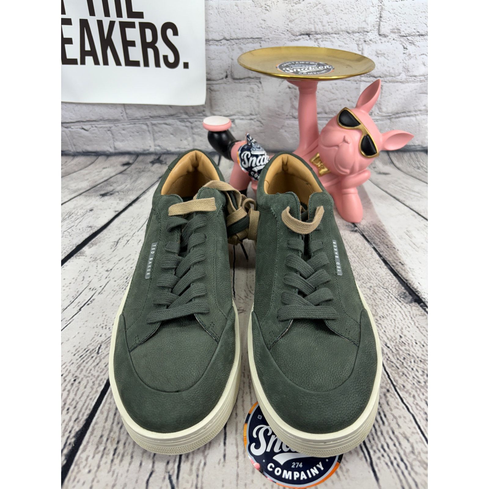 Ted Baker Ted Baker London Hampstead Lace Up Sneaker Mens 12 Green NEW Size US 12 / EU 45 - 6 Thumbnail