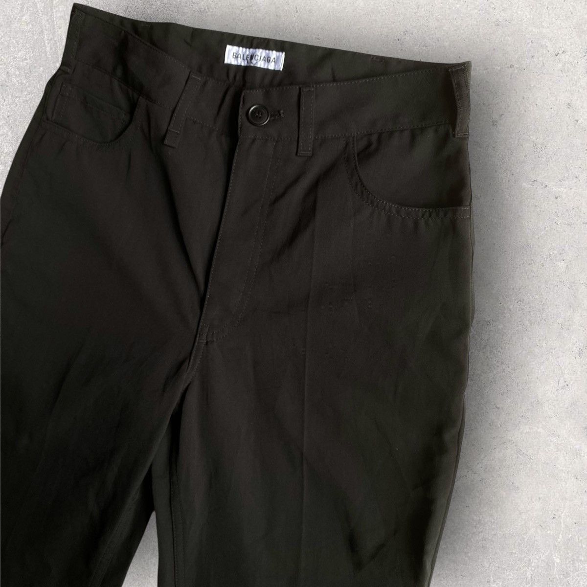 Balenciaga SS21 Stretch Wool Tailor Bootcut Trousers Size 27" / US 4 / IT 40 - 2 Thumbnail