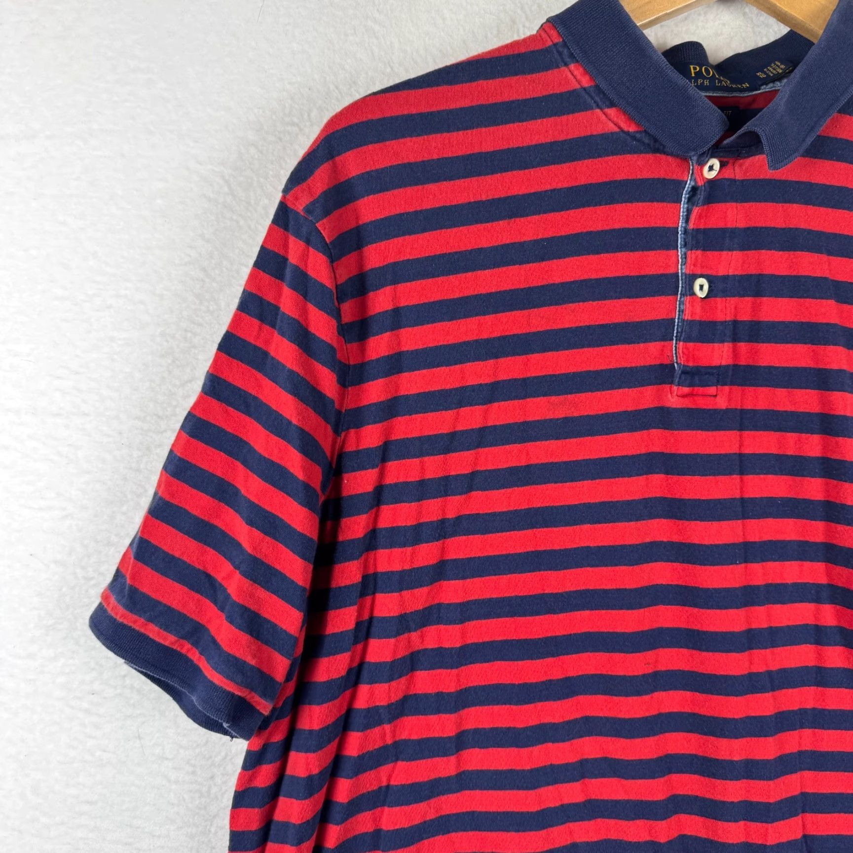 Polo Ralph Lauren Polo Ralph Lauren Shirt Polo Knit Short Sleeve Striped Blue Red Classic Fit XL Men's Shirt Size US XL / EU 56 / 4 - 3 Thumbnail