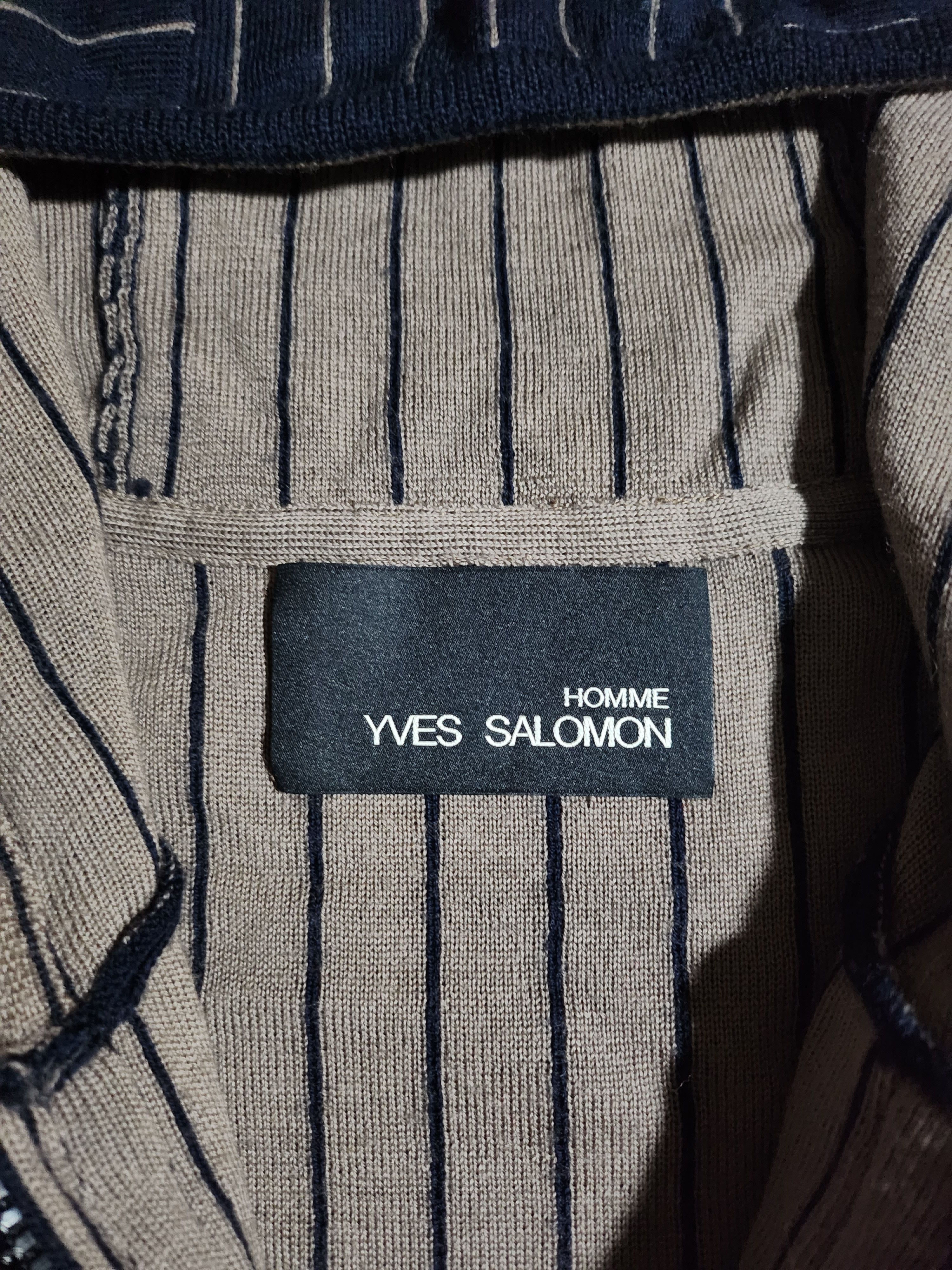 Yves Salomon Striped Wool-Cashmere Knit Hoodie Size US M / EU 48-50 / 2 - 2 Thumbnail