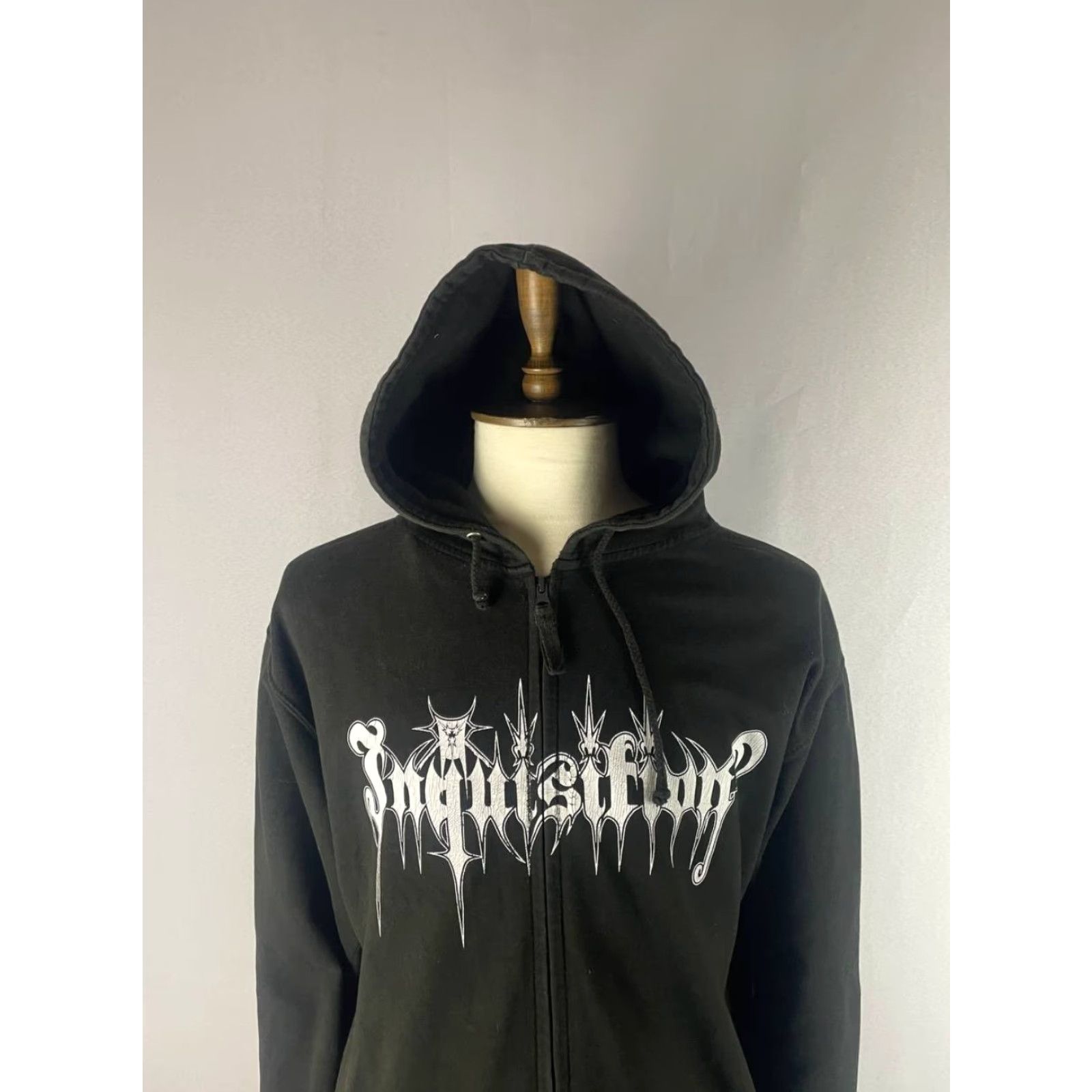 Vintage All We Do Is Hoodie Mens XL Black Cotton Polyester Fleece Full Zipper Pockets Logo Zipper Vintage No Size US XL / EU 56 / 4 - 3 Thumbnail