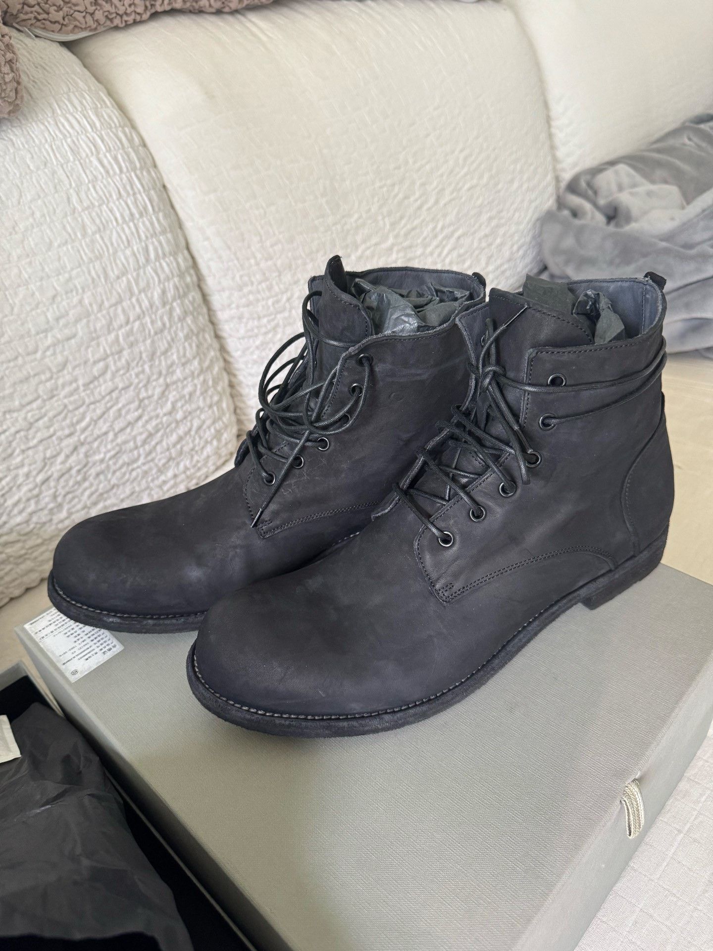 Officine Creative Officine Creative Black Leather Boots Size US 10 / EU 43 - 1 Thumbnail