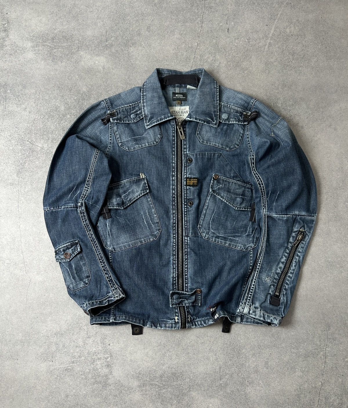G-Star Vintage G-Star 00s denim bikers jacket mens Size US M / EU 48-50 / 2 - 1 Thumbnail
