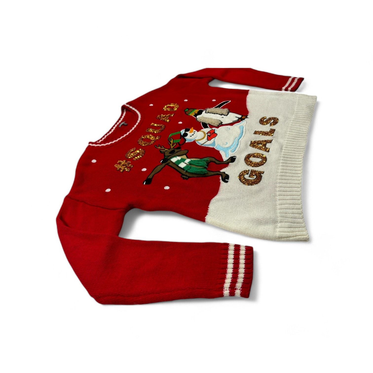 Other Vintage Charlotte Russe #SquadGoals Sequin Sweater M Holiday Size M / US 6-8 / IT 42-44 - 3 Thumbnail
