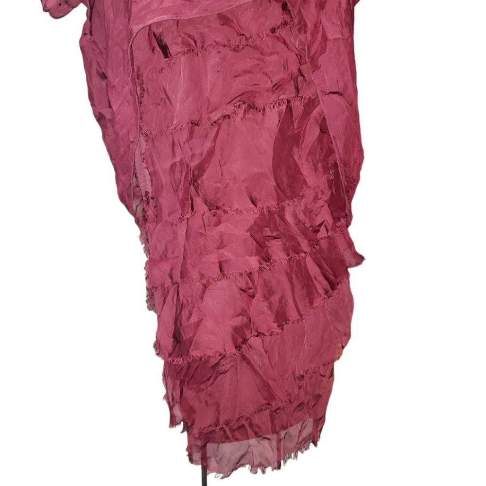 Designer CT266 NT by Amati Red Sheathed Bodice Dress M Size M / US 6-8 / IT 42-44 - 9 Thumbnail