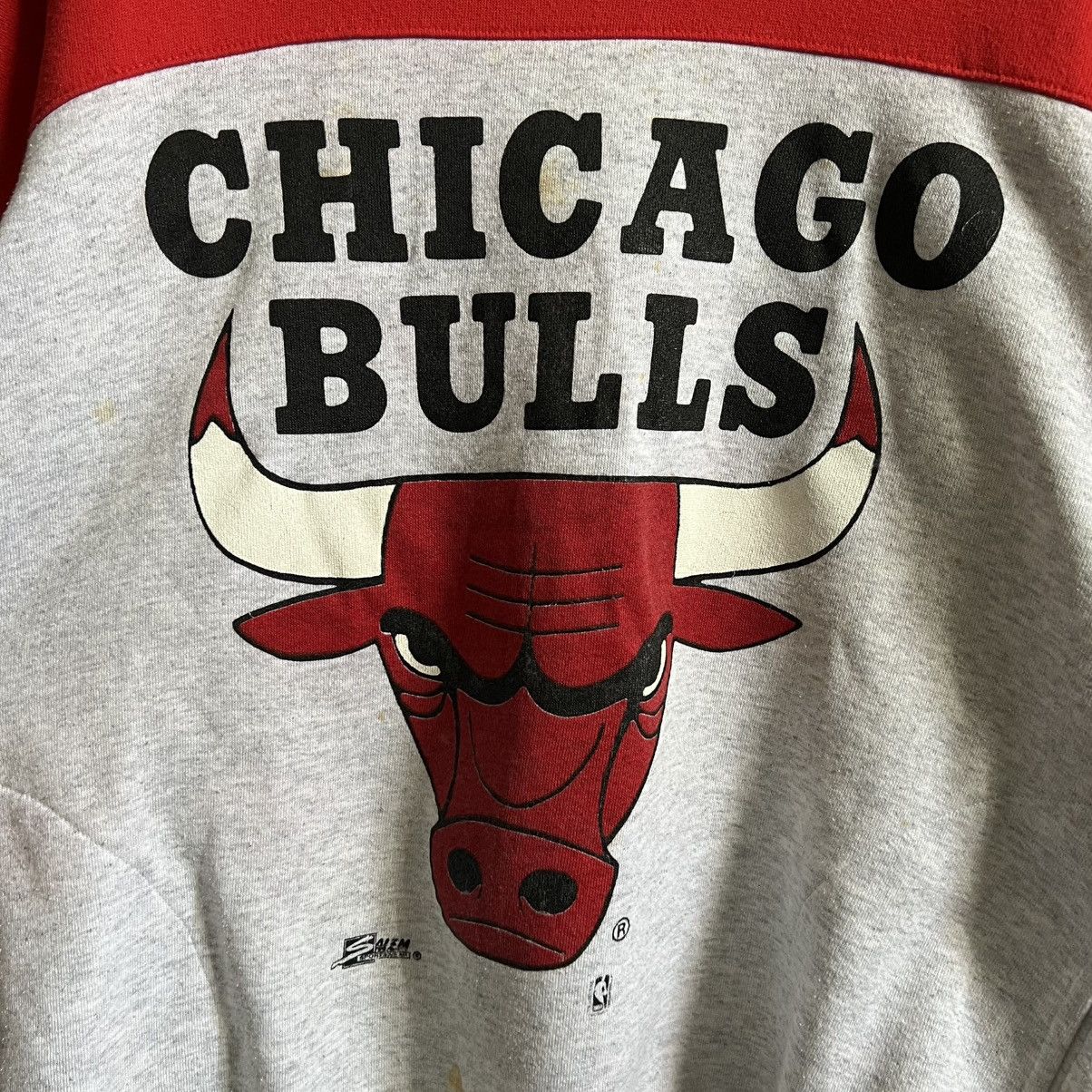 NBA × Salem Sportswear × Vintage Vintage 90’s Chicago Bulls Hoodie Size US XL / EU 56 / 4 - 3 Thumbnail