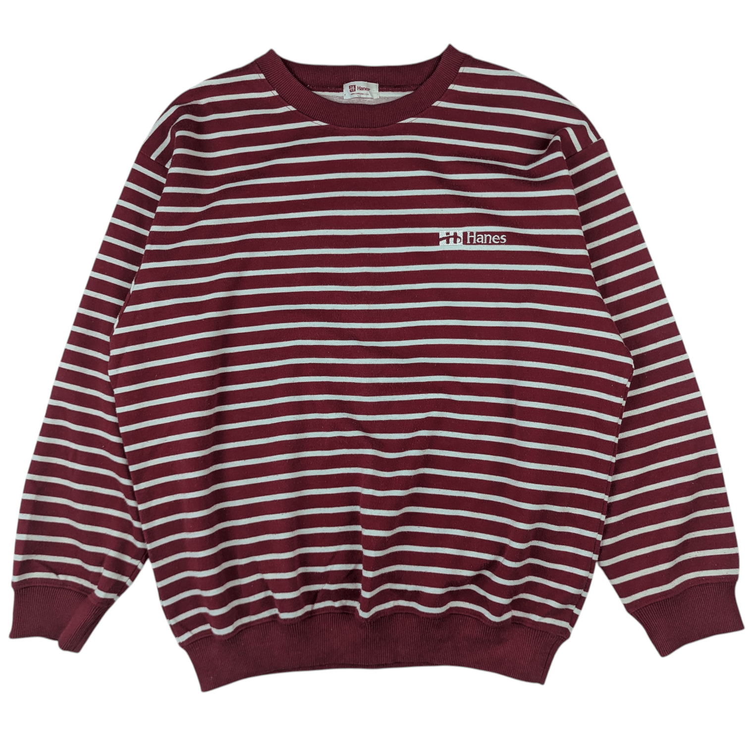 Hanes Vintage 90's HANES Red Striped Sweatshirts Size US M / EU 48-50 / 2 - 3 Thumbnail