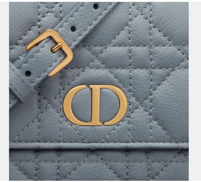 Dior o1w1db10924 Size: OS / Calfskin Caro Pouch in Slate Grey Size ONE SIZE - 6 Thumbnail