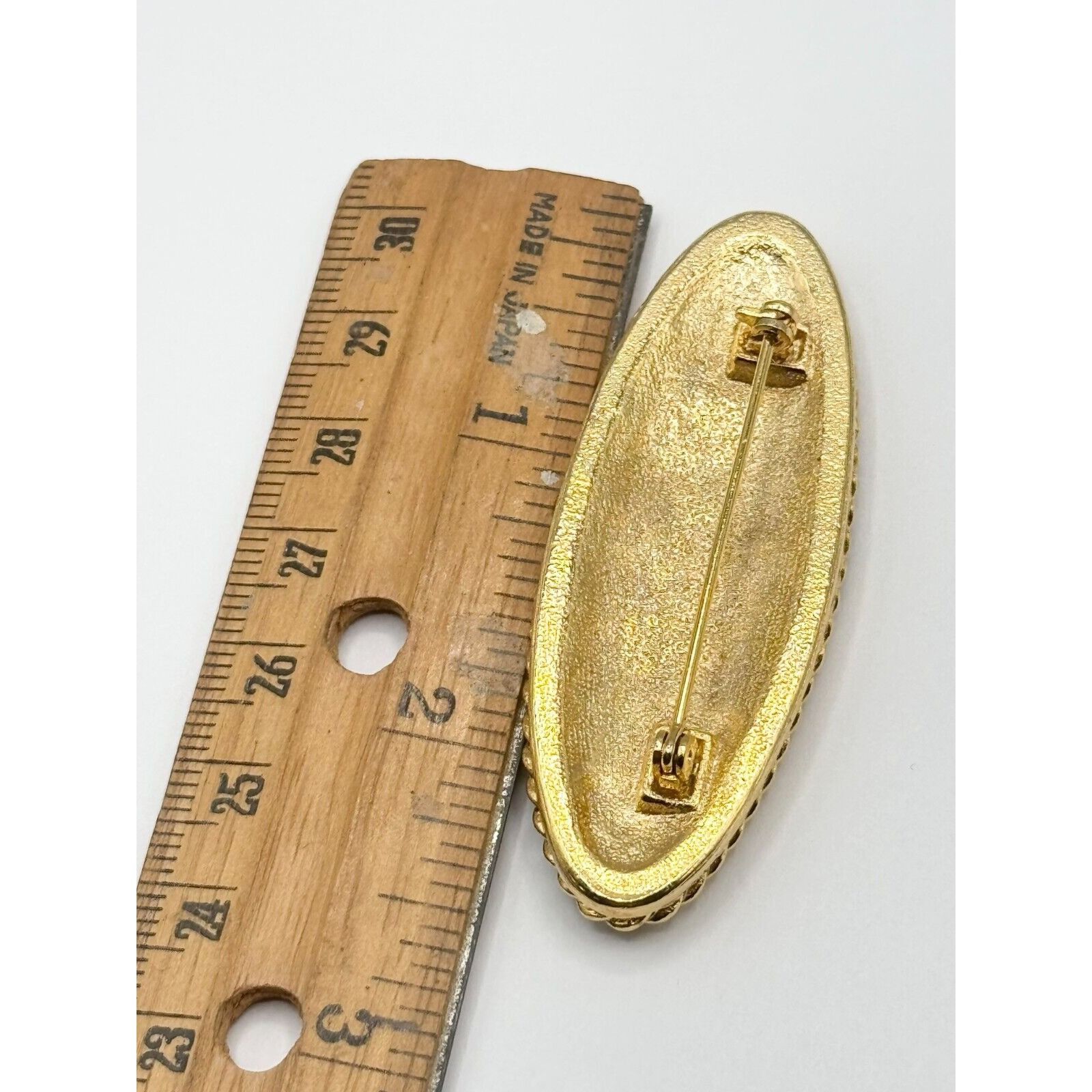 Vintage Vintage black and white enamel brooch pin Size ONE SIZE - 5 Thumbnail
