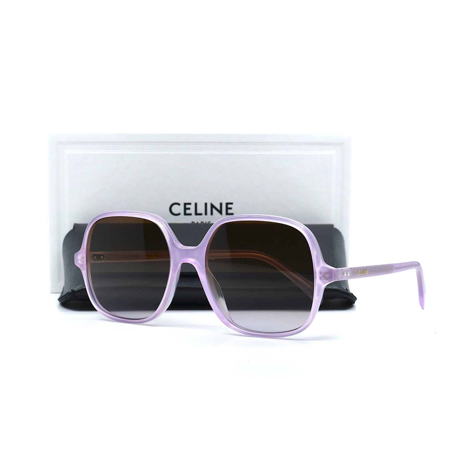 Celine NEW CELINE CL40244U 78F OPAL LILAC BROWN GRADIENT SUNGLASSES Size ONE SIZE - 1 Thumbnail