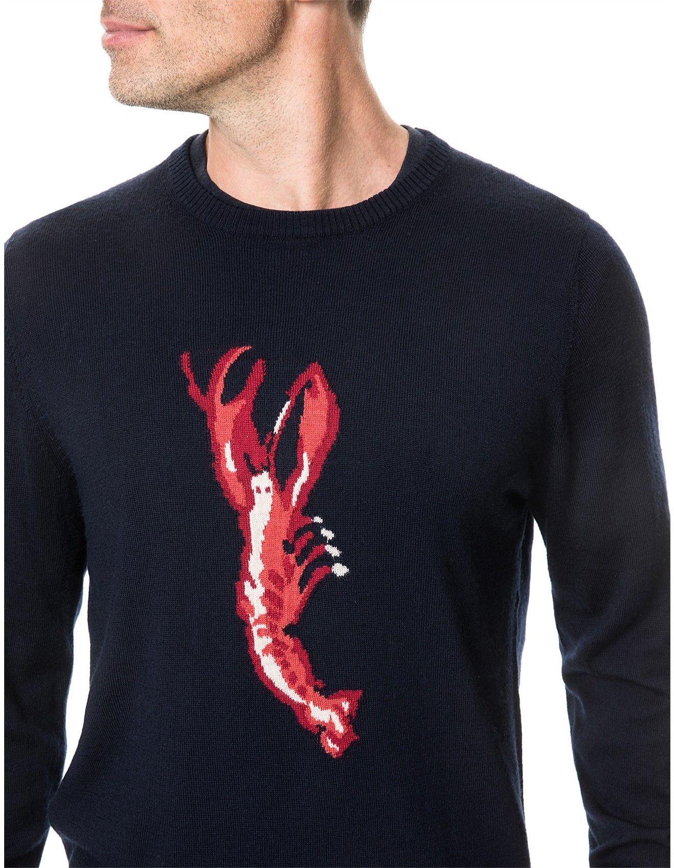 Rodd & Gunn Rodd & Gunn Nautical Marine Lobster Merino Wool 100% Knit Size US XL / EU 56 / 4 - 9 Thumbnail