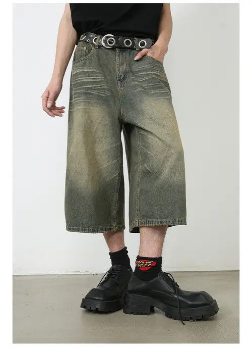 Other Vintage washed distressed loose versatile denim shorts Size US 32 / EU 48 - 2 Thumbnail