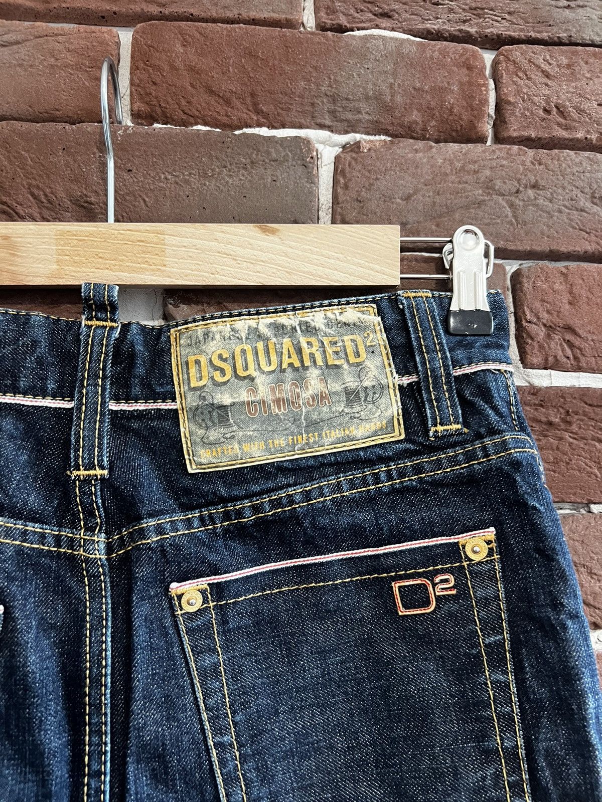 Dsquared2 Rare Dsquared2 Vintage Y2K Mini Skirt Selvedge Denim 42 Size 28" / US 6 / IT 42 - 7 Thumbnail