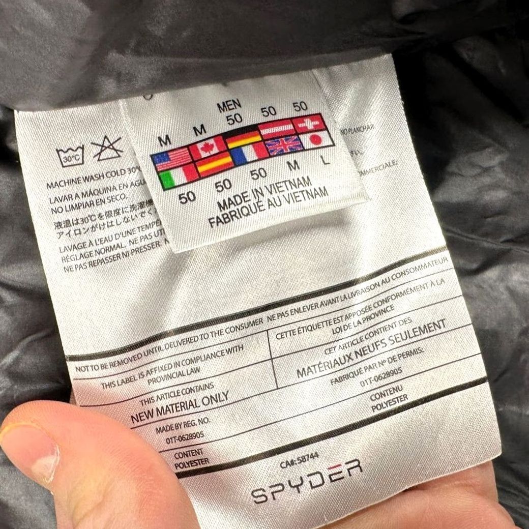 Spyder Spyder Puffer Jacket Mens Medium Silver Grey Blue Full Zip Pockets Quilted Winter Outdoor Jacket Size US M / EU 48-50 / 2 - 6 Thumbnail