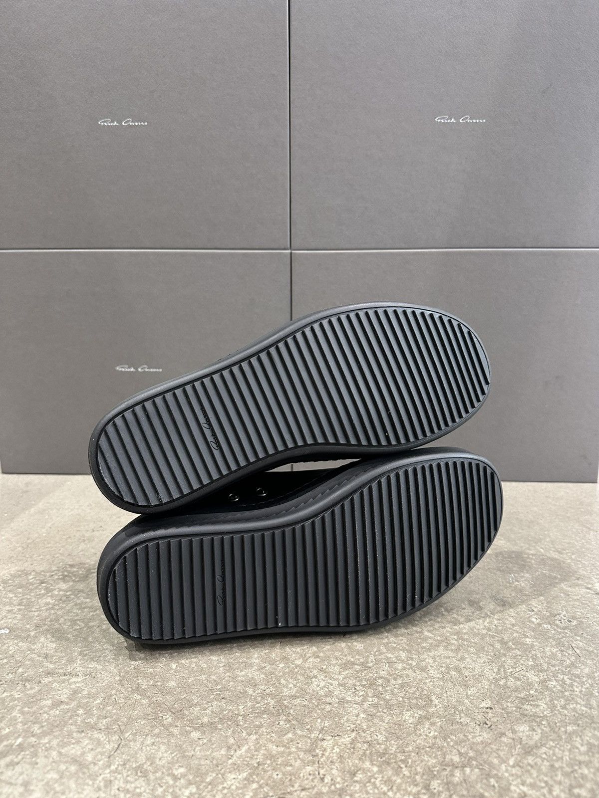 RICK OWENS - Low Sneaks Black Black
