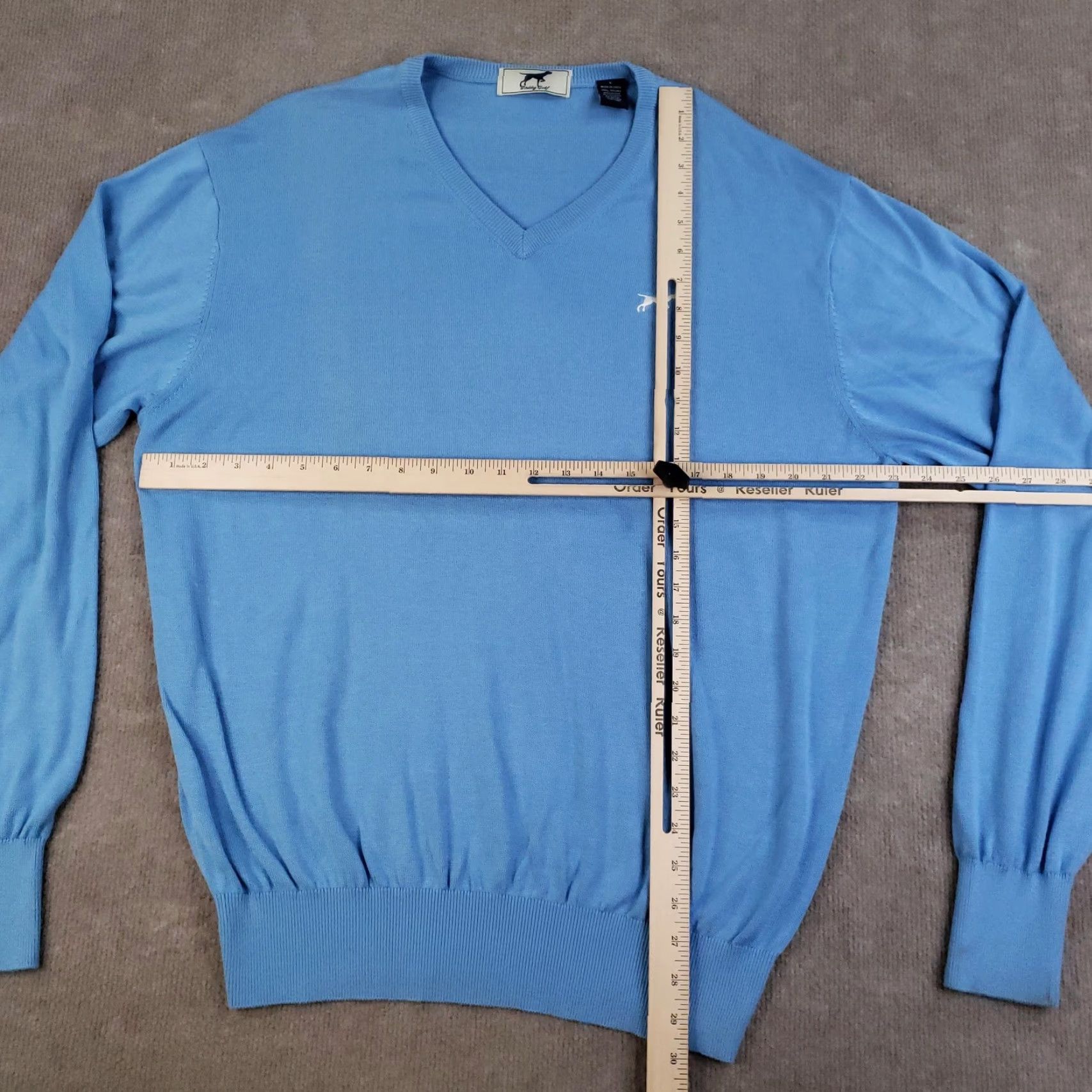 Vintage VINTAGE Birddog Golf Sweater Mens Large Blue V-Neck Pullover Silk Cashmere Blend ZZ Size US L / EU 52-54 / 3 - 2 Thumbnail