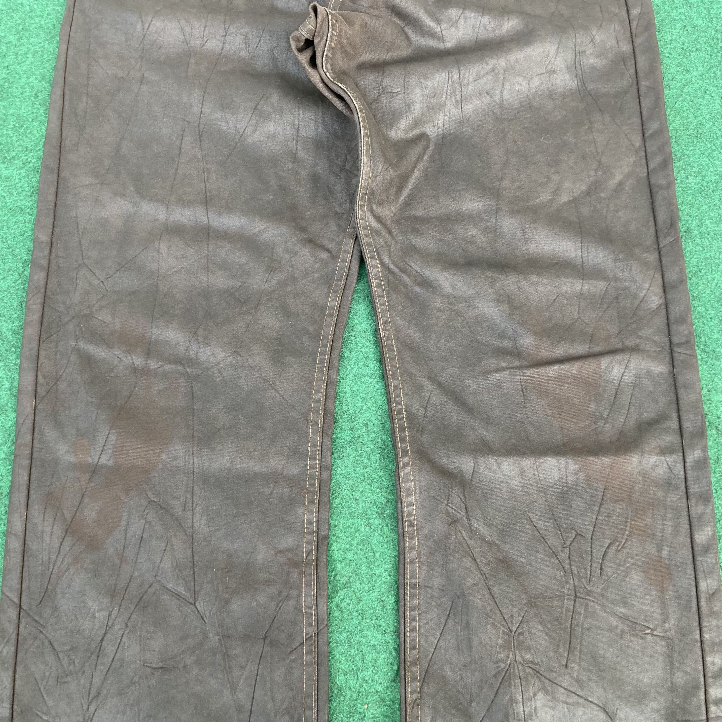 Levi's × Vintage Vtg 35x31 Levis 505 Wax Coated Sz 35 Waxed Coated Jeans Size US 35 - 8 Thumbnail