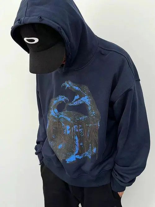VIBE Street Hip Hop Vintage Loose Hoodie Size US XL / EU 56 / 4 - 6 Thumbnail