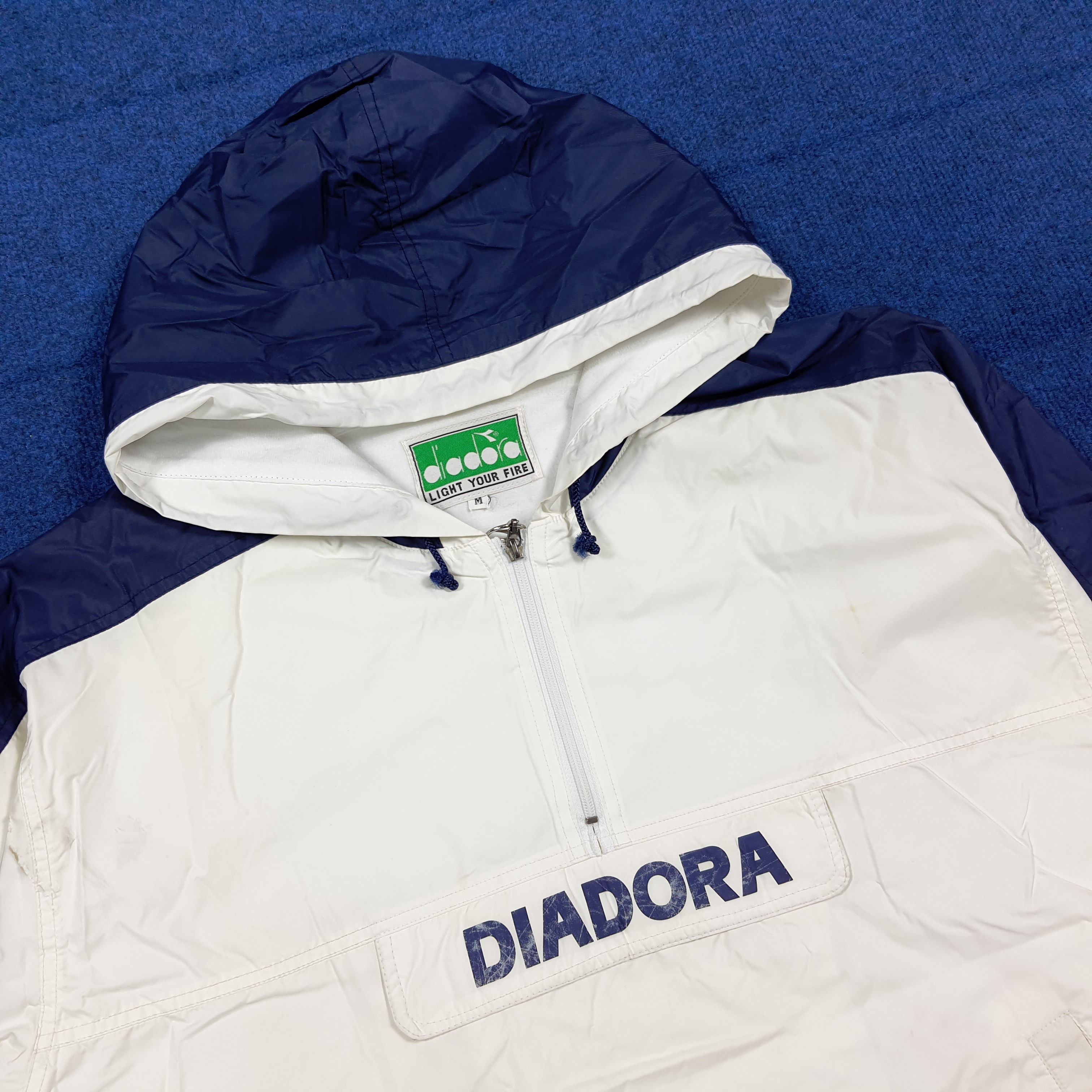 Diadora Vintage 90s Diadora Retro Windbreaker Anorak Jacket C287N27 Size US L / EU 52-54 / 3 - 4 Thumbnail