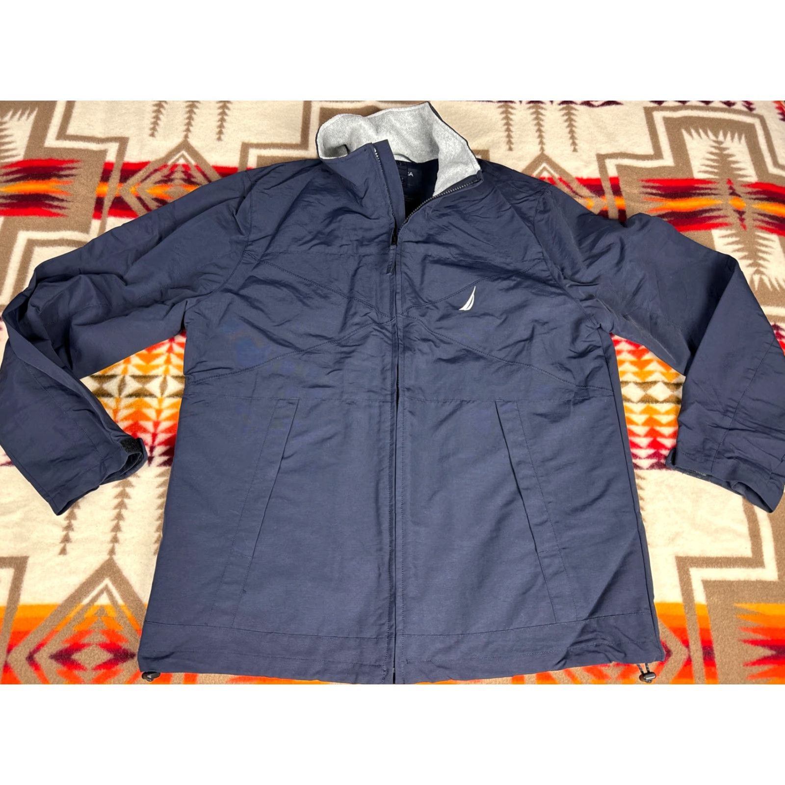 Nautica Nautica Jacket Navy Blue L Mens Coat Windbreaker Rain Nylon Size US L / EU 52-54 / 3 - 3 Thumbnail