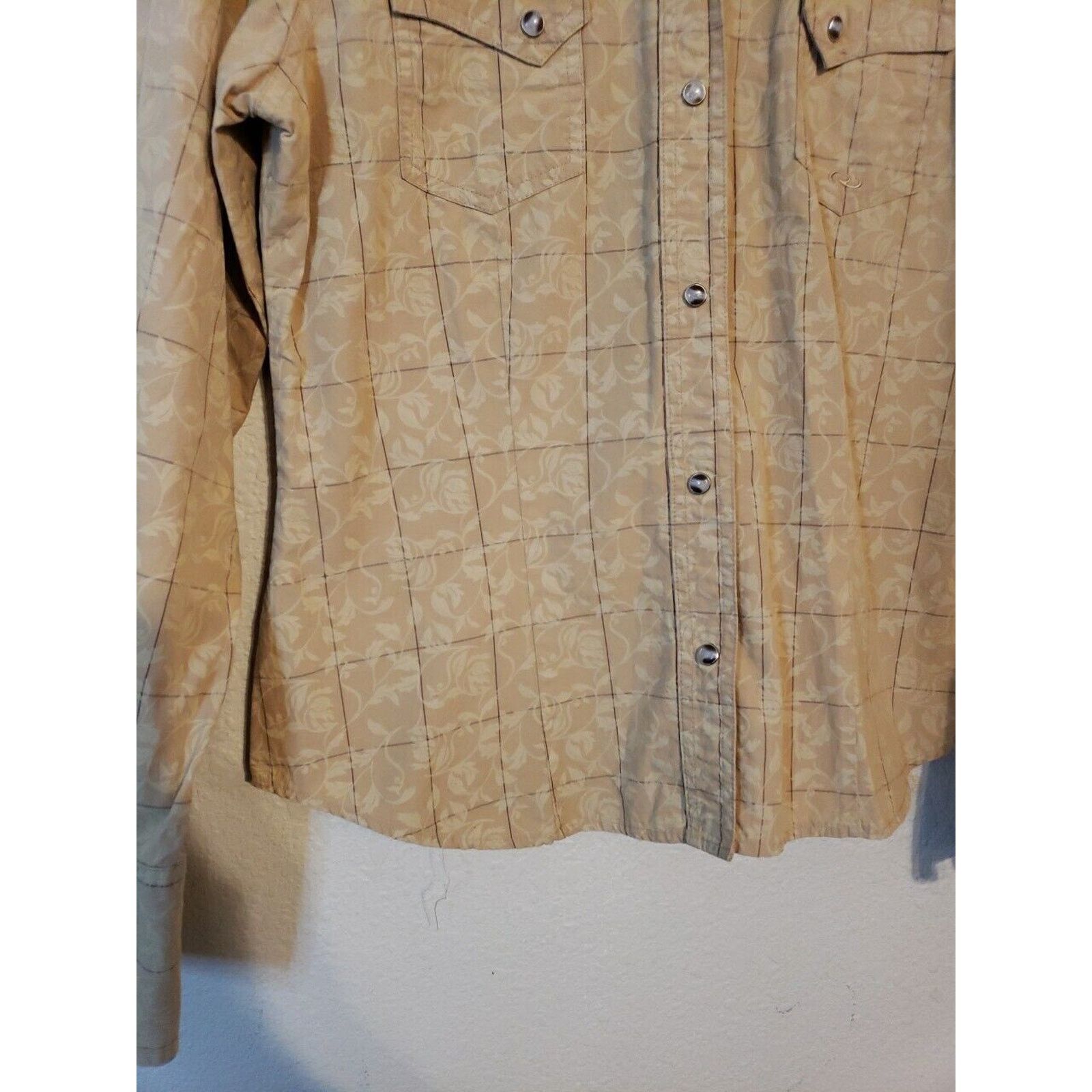 Roper Roper Womens Medium Western PearlSnap Shirt Floral Vines Size M / US 6-8 / IT 42-44 - 6 Thumbnail