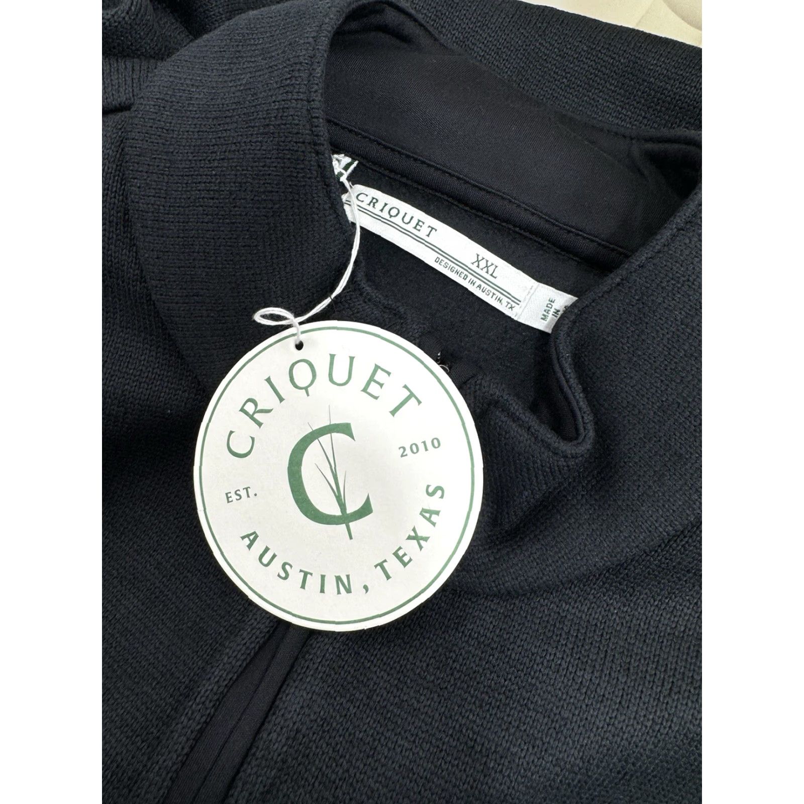 Logo 7 CRIQUET Jacket - 2XL Performance Embroidered Logo 3 Pocket Zip Dark Bluish Gray Mens Clothes Size US XXL / EU 58 / 5 - 5 Thumbnail