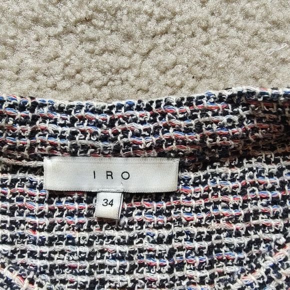 Iro IRO tweed fringe short-sleeved boxy top size 2 XS Size XS / US 0-2 / IT 36-38 - 2 Thumbnail
