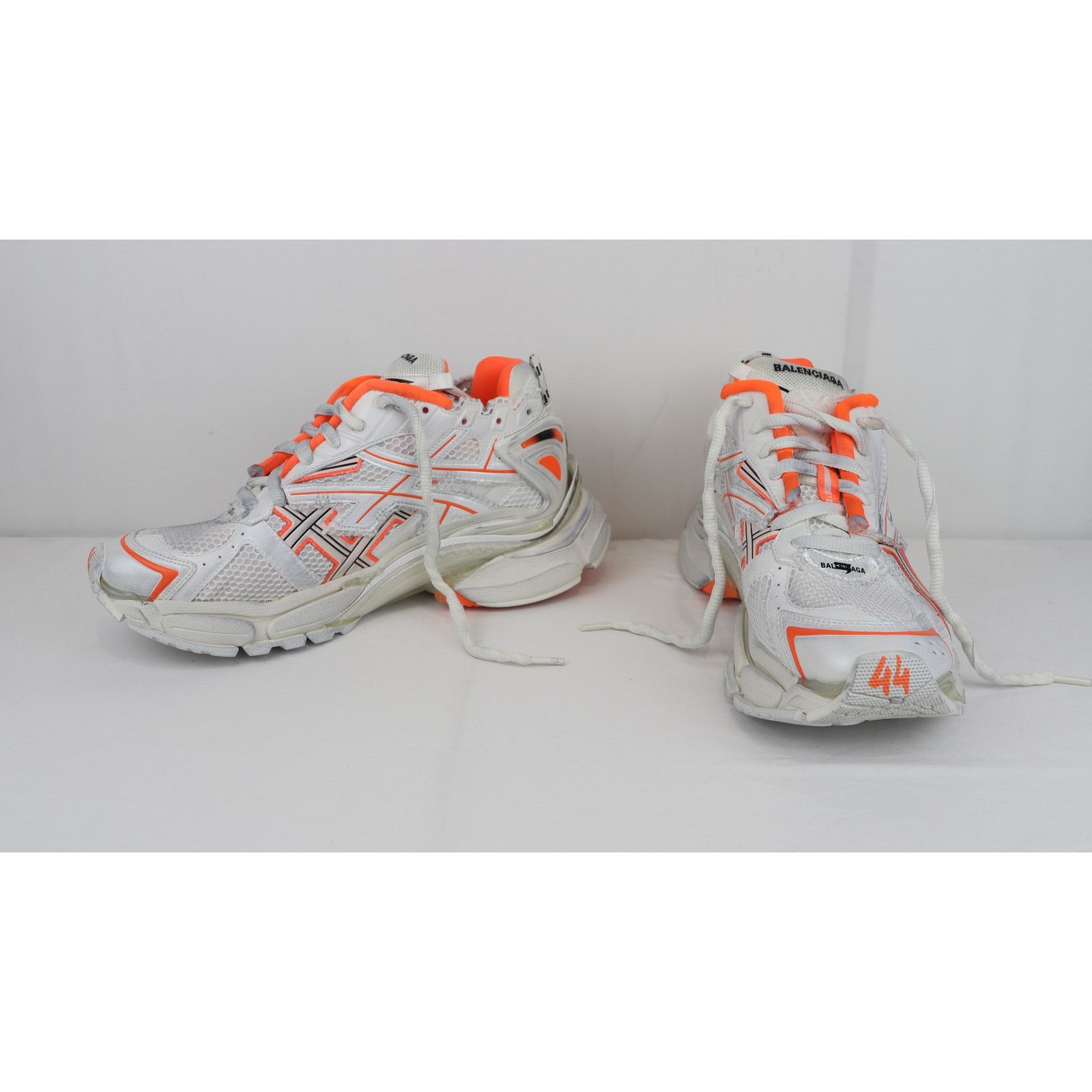 Balenciaga o1rshd1 Upper Mesh Rubber Runner in Neon Orange/Eggsh Size US 10 / EU 43 - 9 Thumbnail