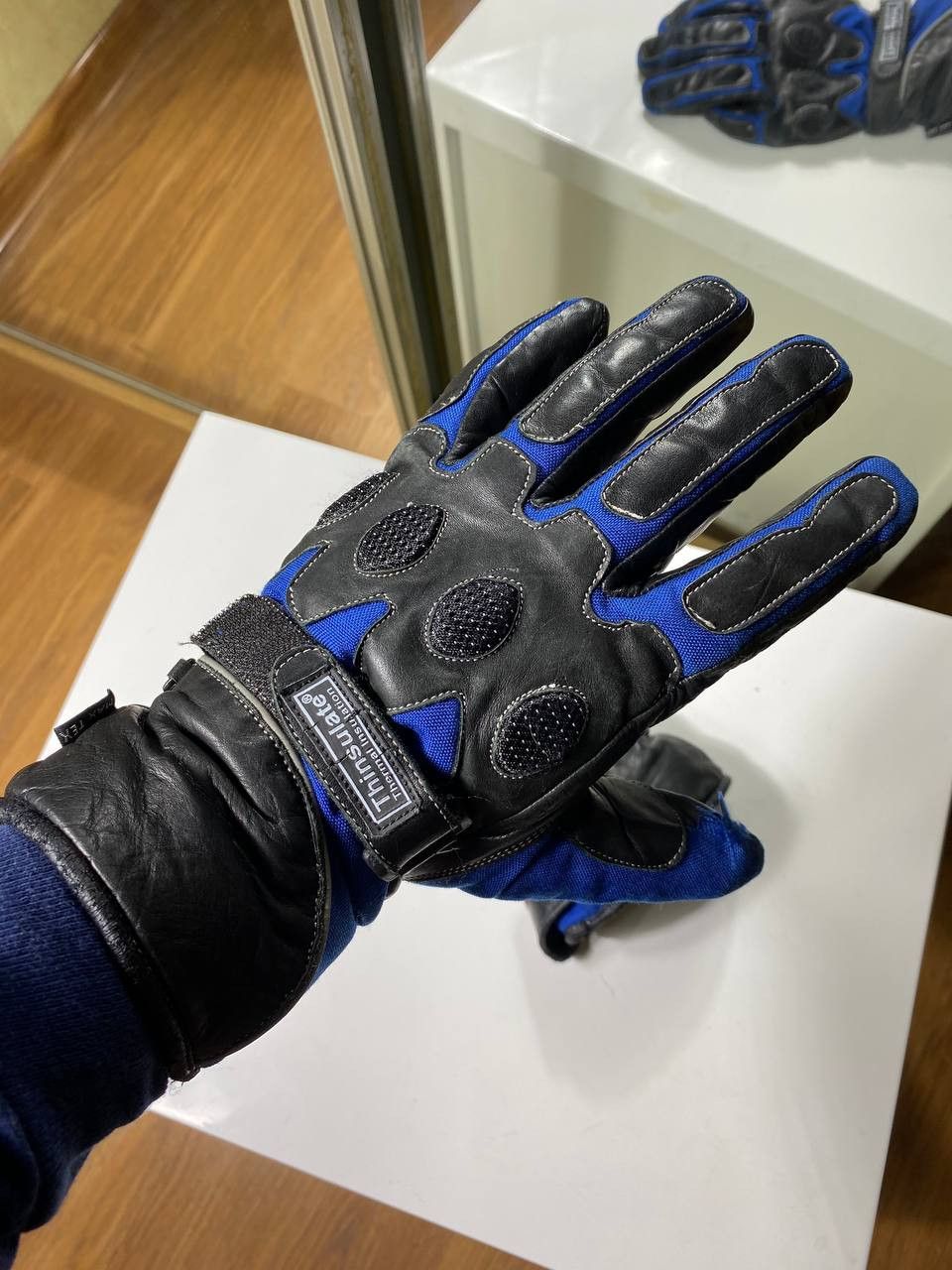 Leather Vintage moto gloves avant garde leather y2k Size ONE SIZE - 11 Thumbnail