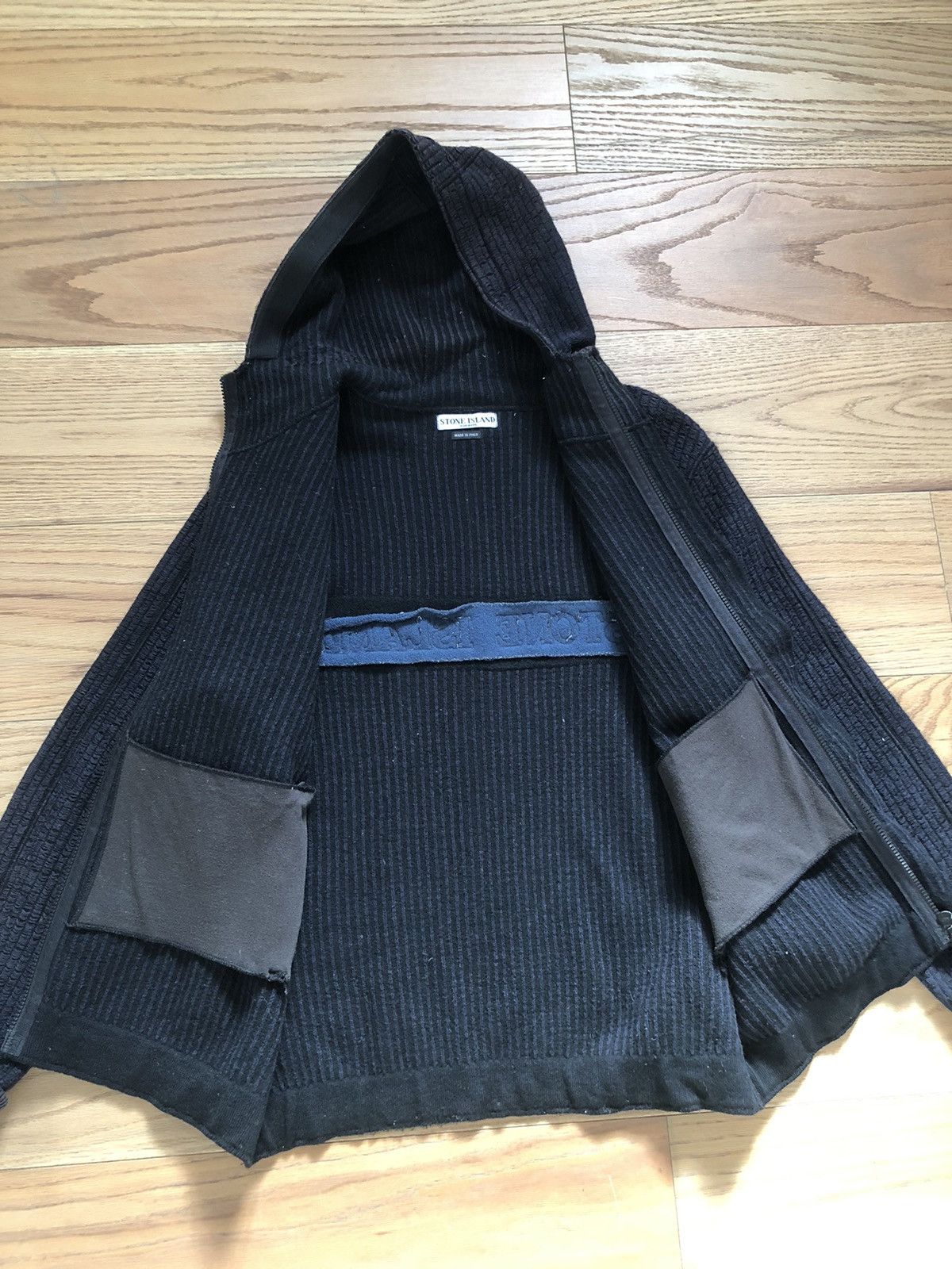 Stone Island × Vintage Stone Island AW04 Knitted Zip-Up Sweater Size US L / EU 52-54 / 3 - 11 Thumbnail