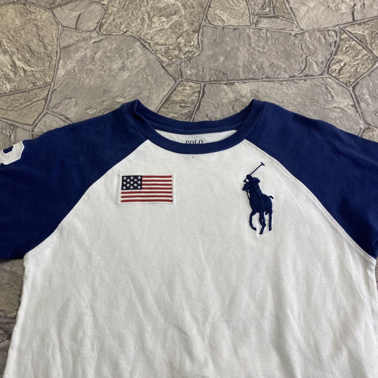 Polo Ralph Lauren Vintage Polo Ralph Lauren 3 Big Pony USA Rugby T- shirt Y2K Size US XXS / EU 40 - 4 Thumbnail
