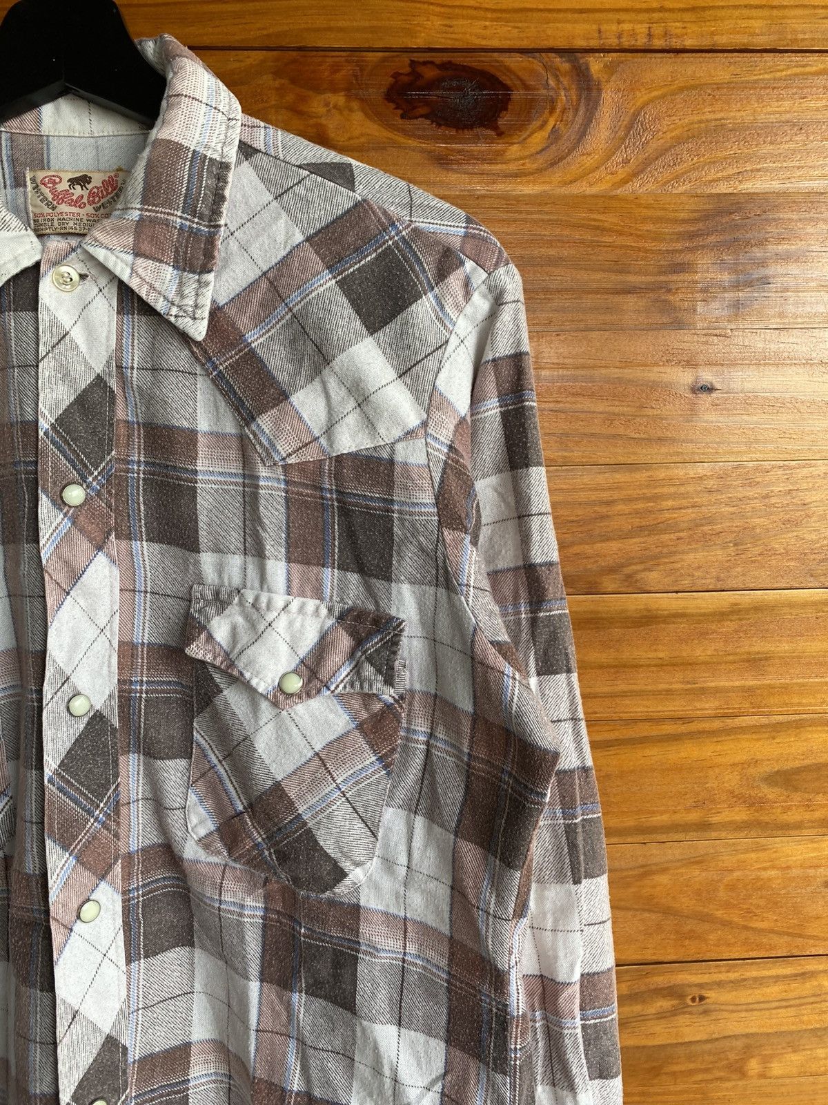Vintage Vintage Buffalo Plaid Western Shirt 50/50 Cotton Polyester Size US M / EU 48-50 / 2 - 6 Thumbnail
