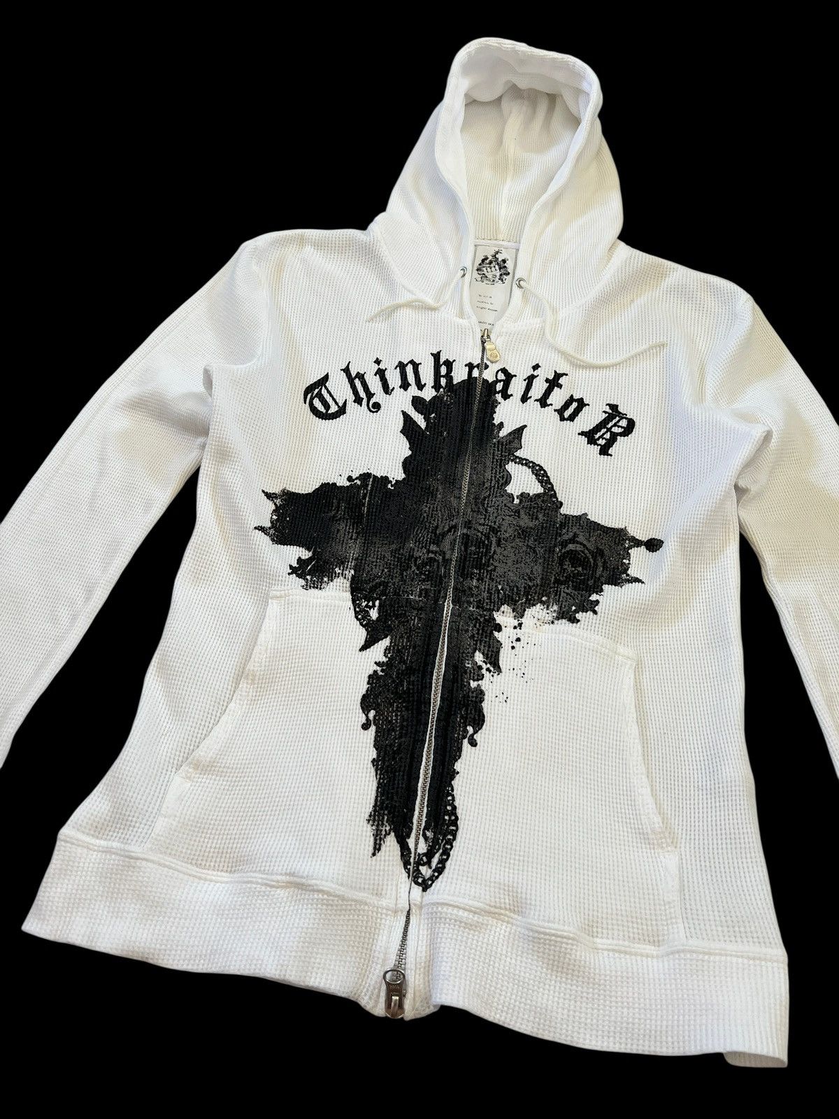 If Six Was Nine × Japanese Brand × Tornado Mart Tornado Mart Goth Printed Thermal Zipper Hoodie Size US S / EU 44-46 / 1 - 7 Thumbnail
