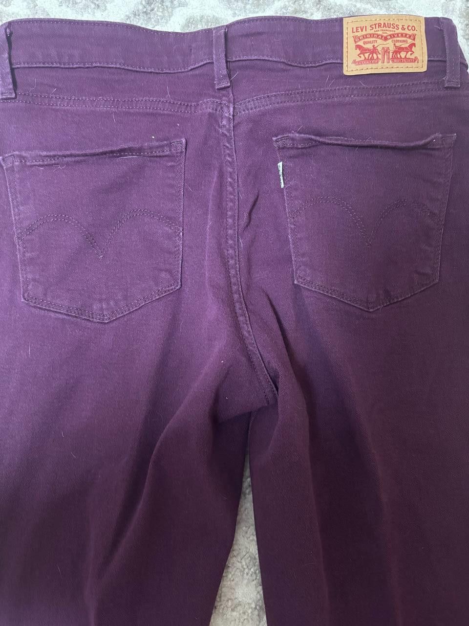 Levi's Levi’s 811 Skinny Jeans Women W29 L30 Plum Purple Size 29" - 4 Thumbnail
