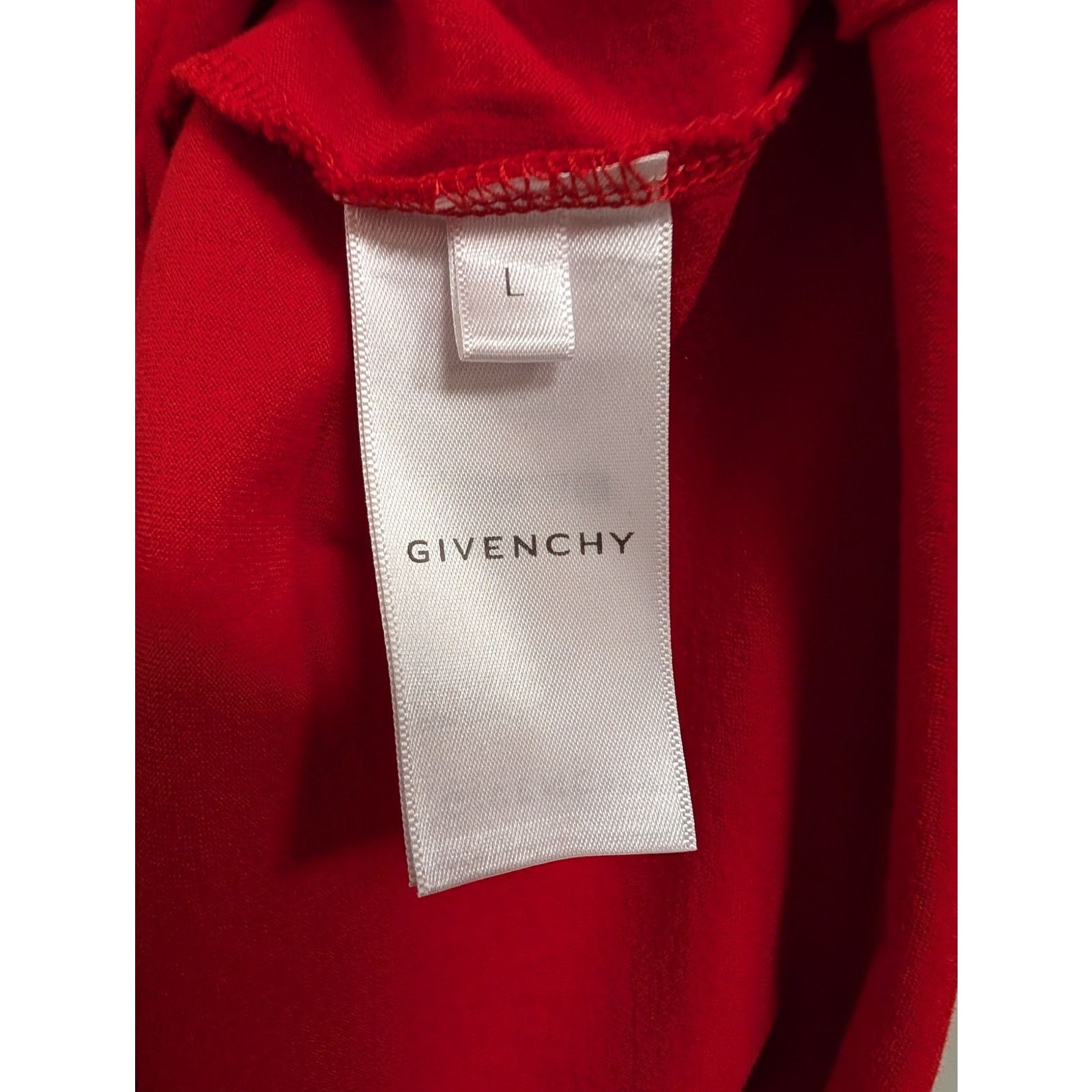 Givenchy NWT Givenchy Red Trompe-l'oeil Graphic Logo T-Shirt Size L Size US L / EU 52-54 / 3 - 7 Thumbnail