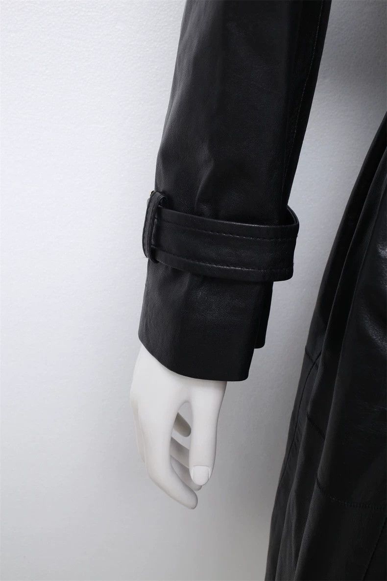 Max Mara Max Mara Black leather trench coat Size S / US 4 / IT 40 - 4 Thumbnail