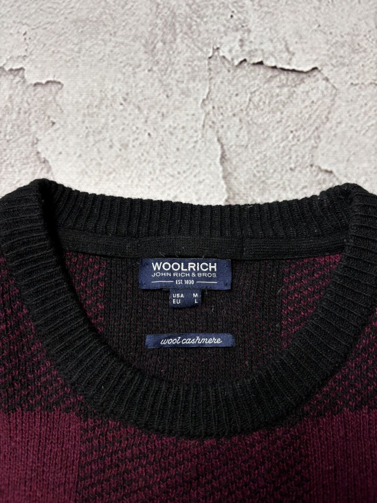 Woolrich Woolen Mills Woolrich Men’s Checked Crewneck Sweater – US M Size US L / EU 52-54 / 3 - 5 Thumbnail